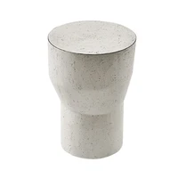Ensemble de table basse minimaliste en ciment et verre de design moderne - Combinaison de meubles pour salon 5