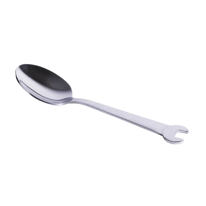 Fruit Fork Expandable Fork Silicone Cooking Fork Silicone Fork Silverware Set Portable Cutlery 1PCS Wrench Shape Tableware Fork Spoon Gift Fruit Dessrt Salad Forks Home Kitchen Stainless Steel Cutlery