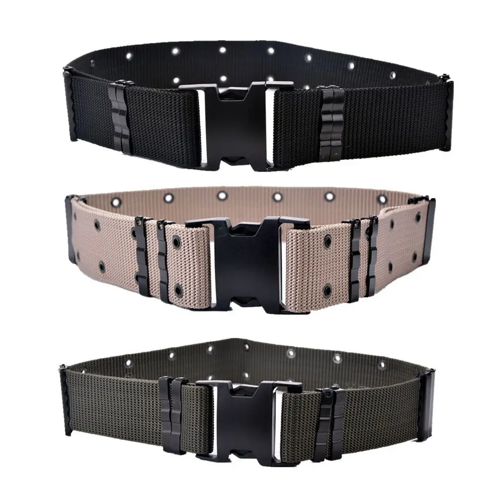 Tactical Belt Military Training Woven Belt Simple Recreational Hiking Daily Versatile Outdoor Male Nylon Training Belt5.5cm wide