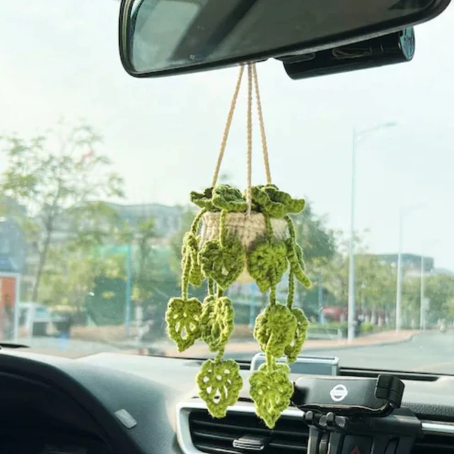 Boho Hängen Ornament Dekorationen Mini Makramee Anlage Auto