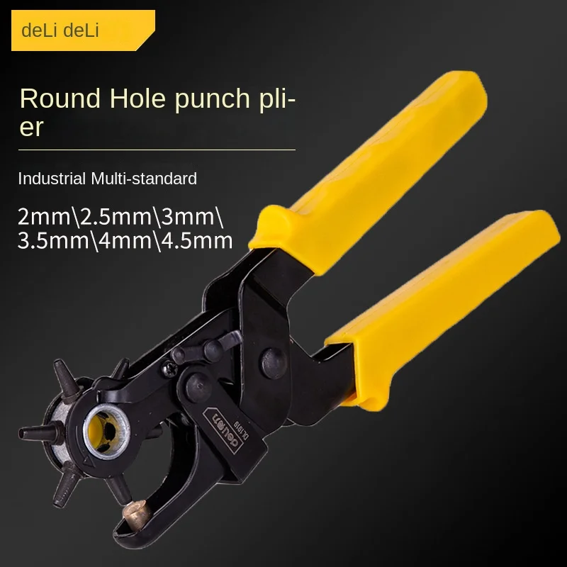 Leather Hole Punch, Revolving Turning Rotary Leather Belt Hole Puncher  Pliers Hand Tool, Heavy Duty Punch for Belt, Saddle, Watch Strap Etc 