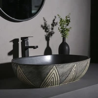 Ceramic Porcelain Table Sink Rectangular Bathroom Vessel Sink Vanity Bowl Art Basin Balcony Lavatory Countertop Washing Basin 2