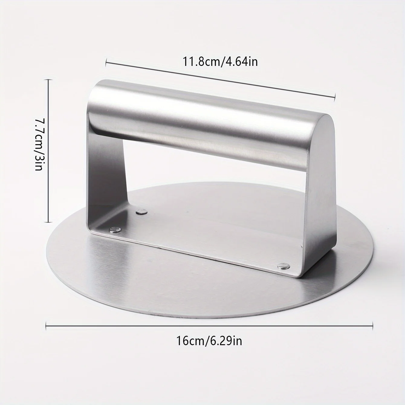 1pc, Burger Press, Stainless Steel Round Burger Smasher, Kitchen Gadgets, Stuff, Accessories, Home Kitchen Items