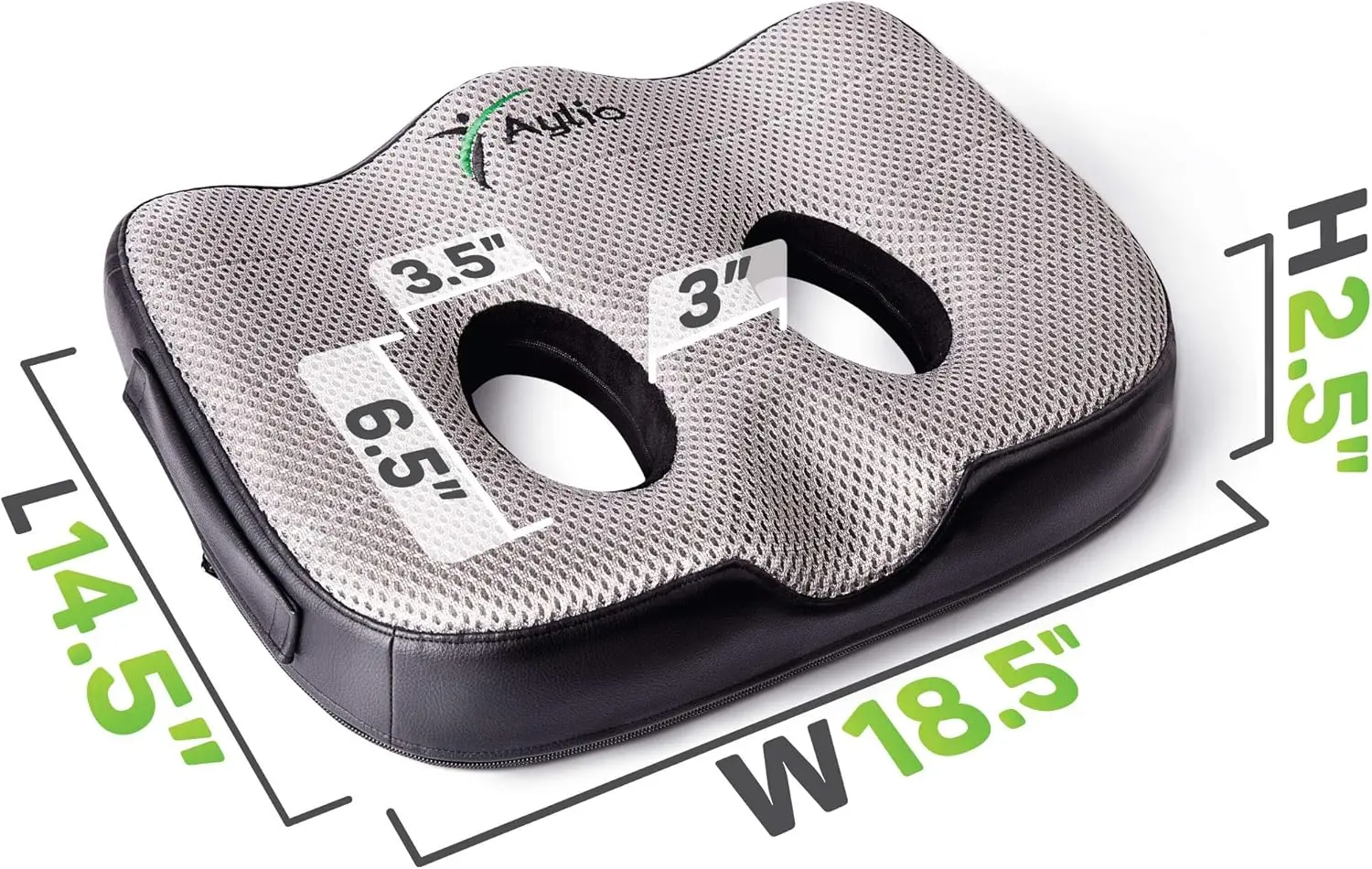 Socket Seat Cushion, Butt, Tailbone, Hip, Hamstring, Posture Support - Firm Memory Foam Comfort Ischial Tuberosity Pillow