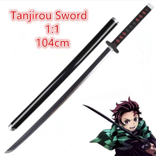 104cm Kimetsu no Yaiba Sword Weapon Demon Slayer Rengoku Kyoujurou Cosplay Sword 1:1 Anime Ninja Knife PU toy 6