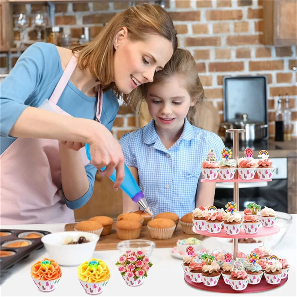 Accessoires Décoration Gâteaux Cupcakes Kit Poche à Douille GOLRISEN 27 Pièces | Buses Acier Inoxydable Pâtisserie Douille Russe Patisserie