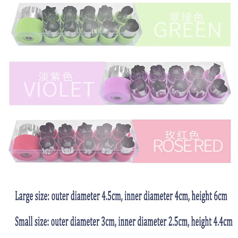 12 Vegetables Cutter Heart Shape Cartoon Shape Vegetables Mould Cookie Kid Food Cutters Sandwiches Fruit Cutting Kitchen Gadgets