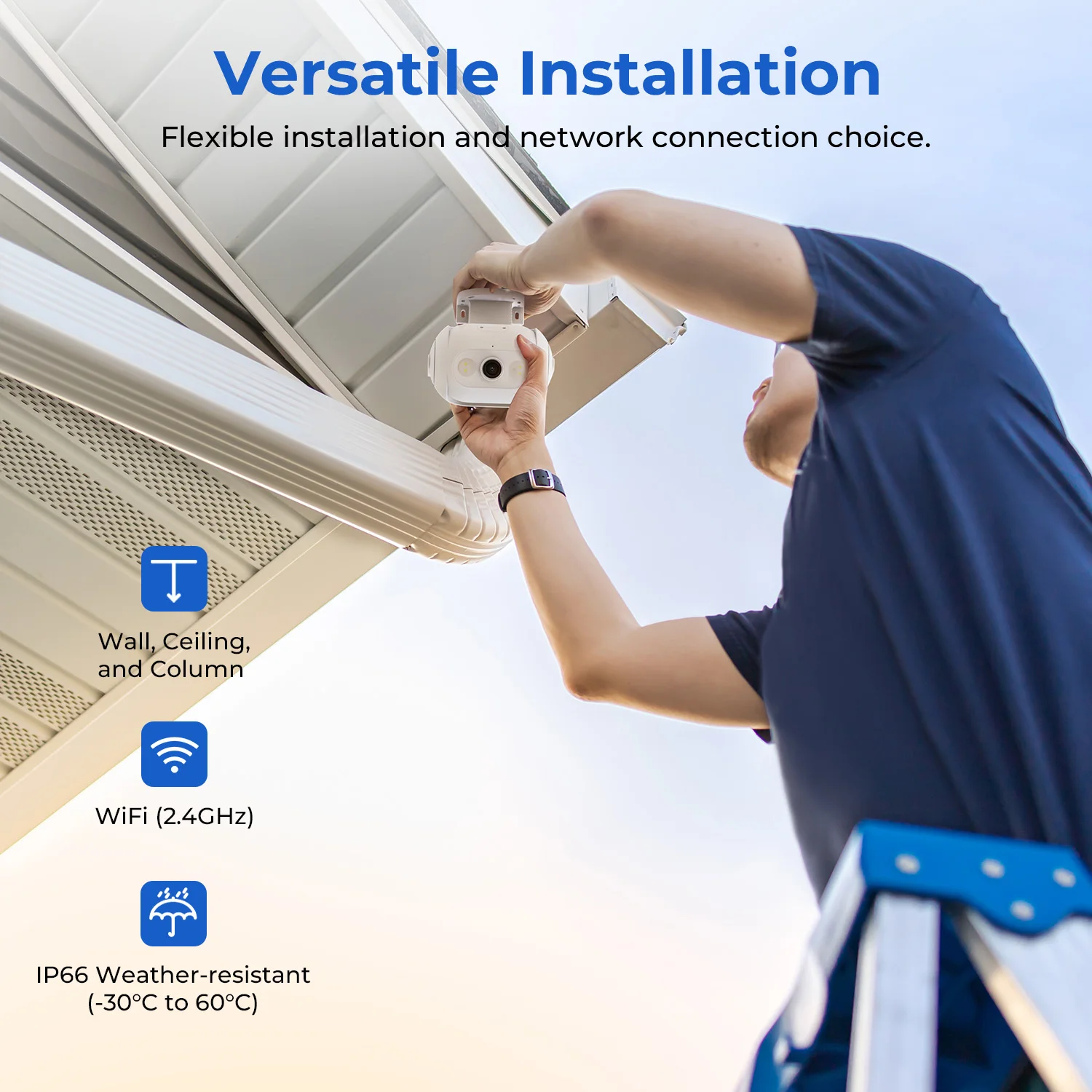 【US $30 off Code: IFP4HLH 】מצלמת אבטחה חכמה IMILAB 2K Plug-in Floodlight עם WiFi לשימוש חיצוני עמידה במזג האוויר IP66