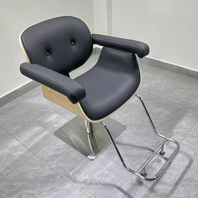 Reclining Arm Barber Chairs Spa Hairdressing Professional Barber Chairs Facial Taburetes Con Ruedas Commercial Furniture WJ25XP professional lounge barber chairs arm facial desk makeup barber chairs cutting taburete con ruedas commercial furniture wj25xp