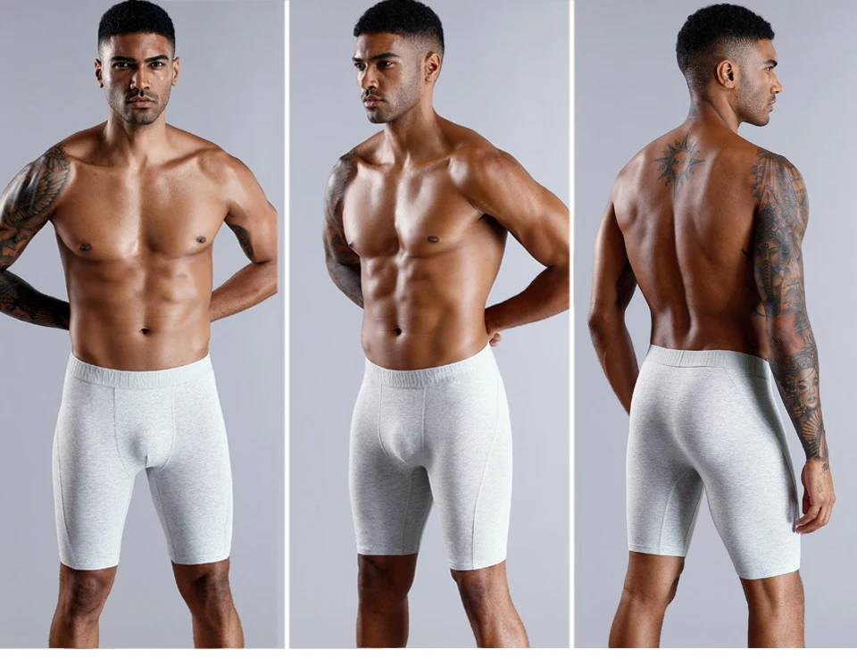4 stücke Lange Herren Unterhose Boxer Baumwolle Schlüpfer der Männer Sexy Unterwäsche Für Mann Sportliche Boxer Shorts Mode Homme Stamm geschenk – Detail 10