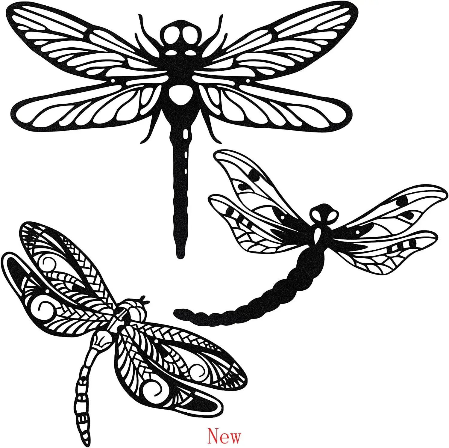 

1pc Dragonfly Wall Hanging Decoration Metal Art Home Decor Living Room Bedroom Children's Room Self-Adhesive Stickers wall deco