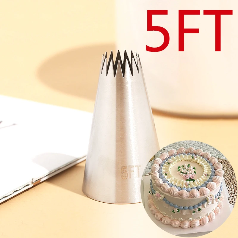 Description Picture 3 of itemBCMJHWT 1/4pcs Cake Decorating Tips Set Russian Open Star Piping Nozzles Tips Cupcake Cookies Icing Piping Pastry Nozzles #9FT