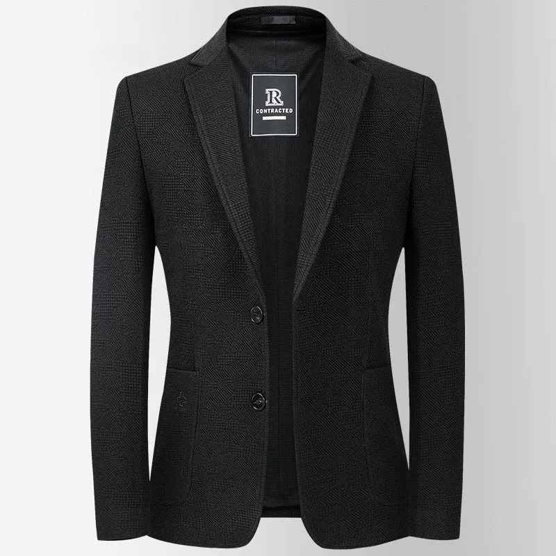 New-2023-Autumn-Winter-Jacquard-Weave-Blazer-Jacket-Slim-Fit-Outwear ...