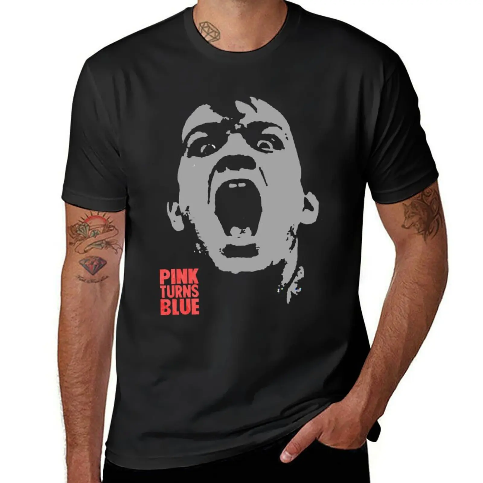 

Pink Turns Blue T-Shirt sports fans customs vintage T-shirts for men cotton