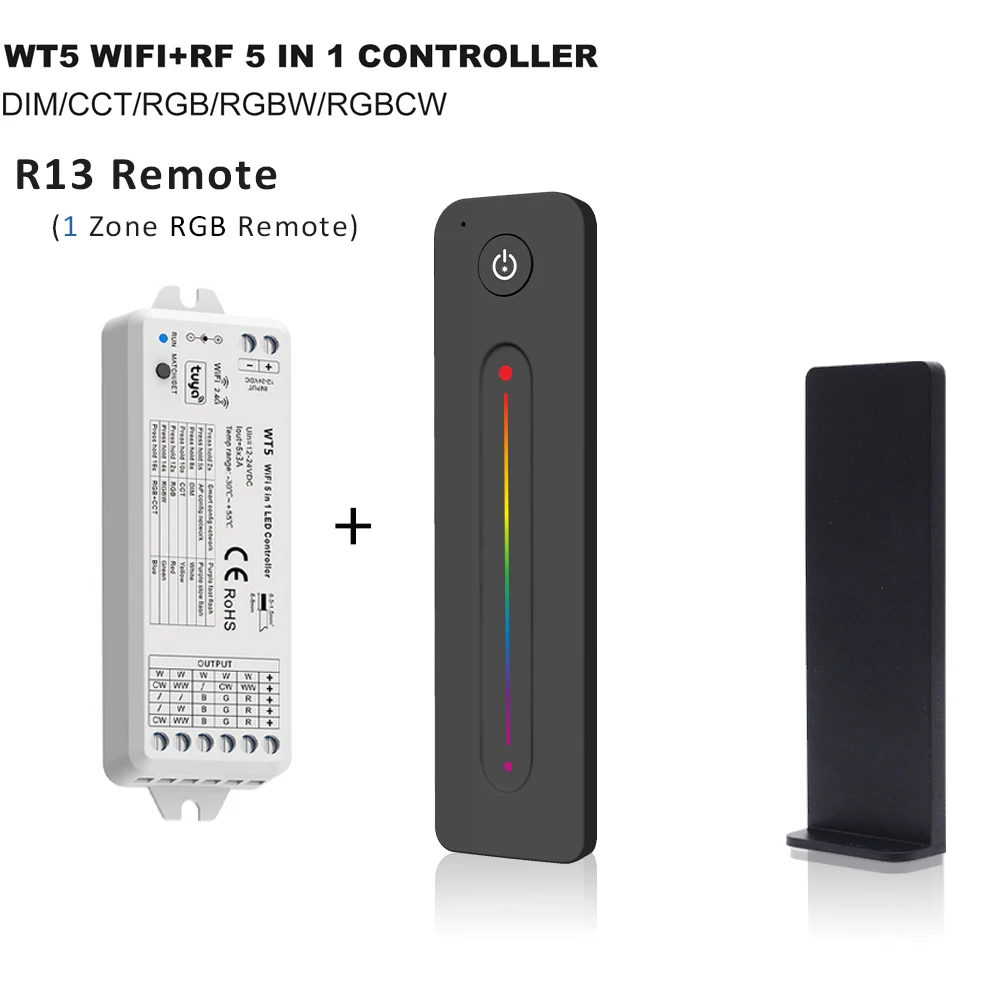 Smart WiFi LED Controller with Touch Remote & Dimmer for Multicolor LED Strips