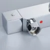 1 Pair Shower Temperature Control Handle Knob Square Silver ABS Plastic Chrome Thermostatic Handle Bathroom Taps Accessories 3