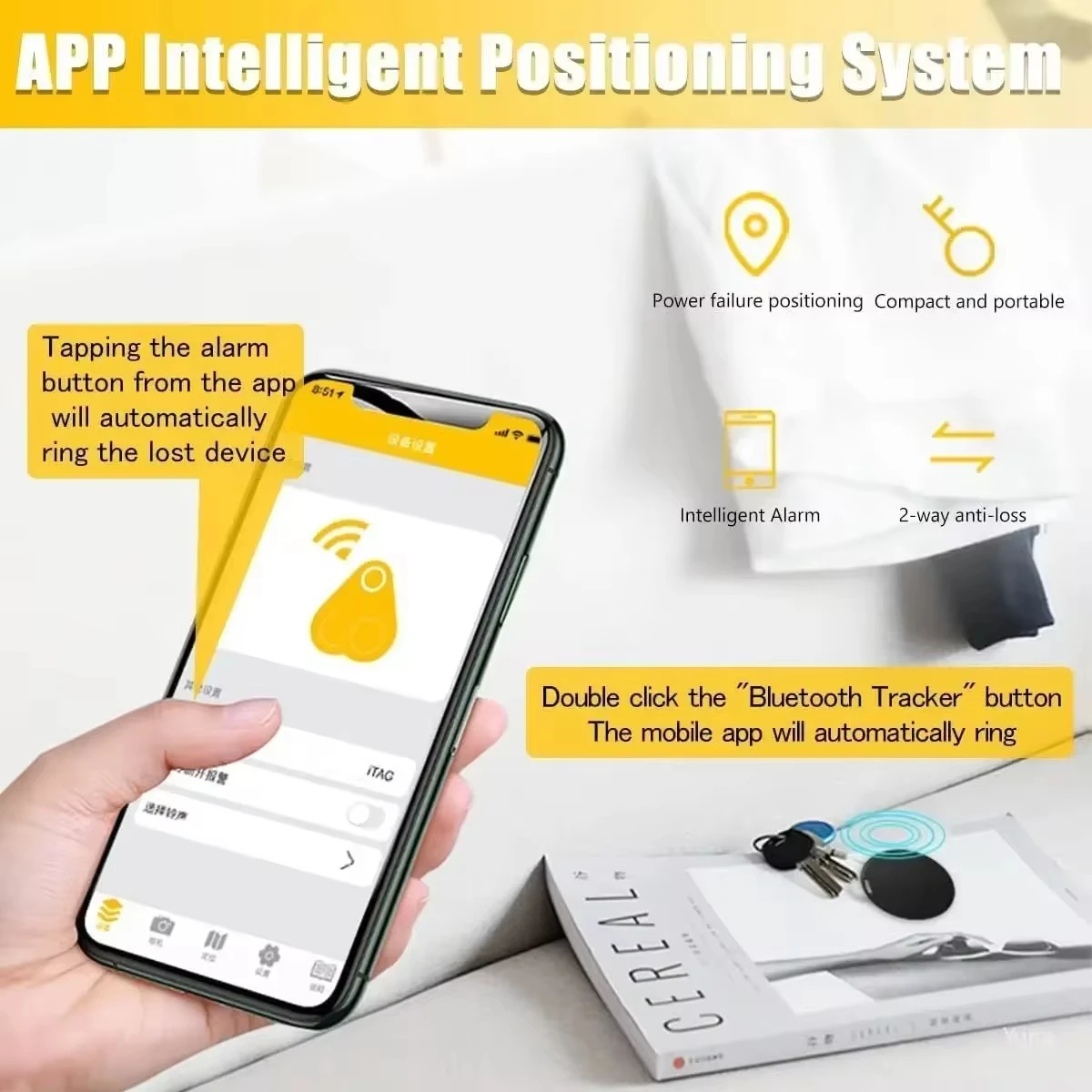 Xiaomi Mini Smart Bluetooth Locator Bluetooth 4.0 Tag Airtag Tracker Portable Children's Wallet Locator Device Anti Loss Location smart bluetooth locator