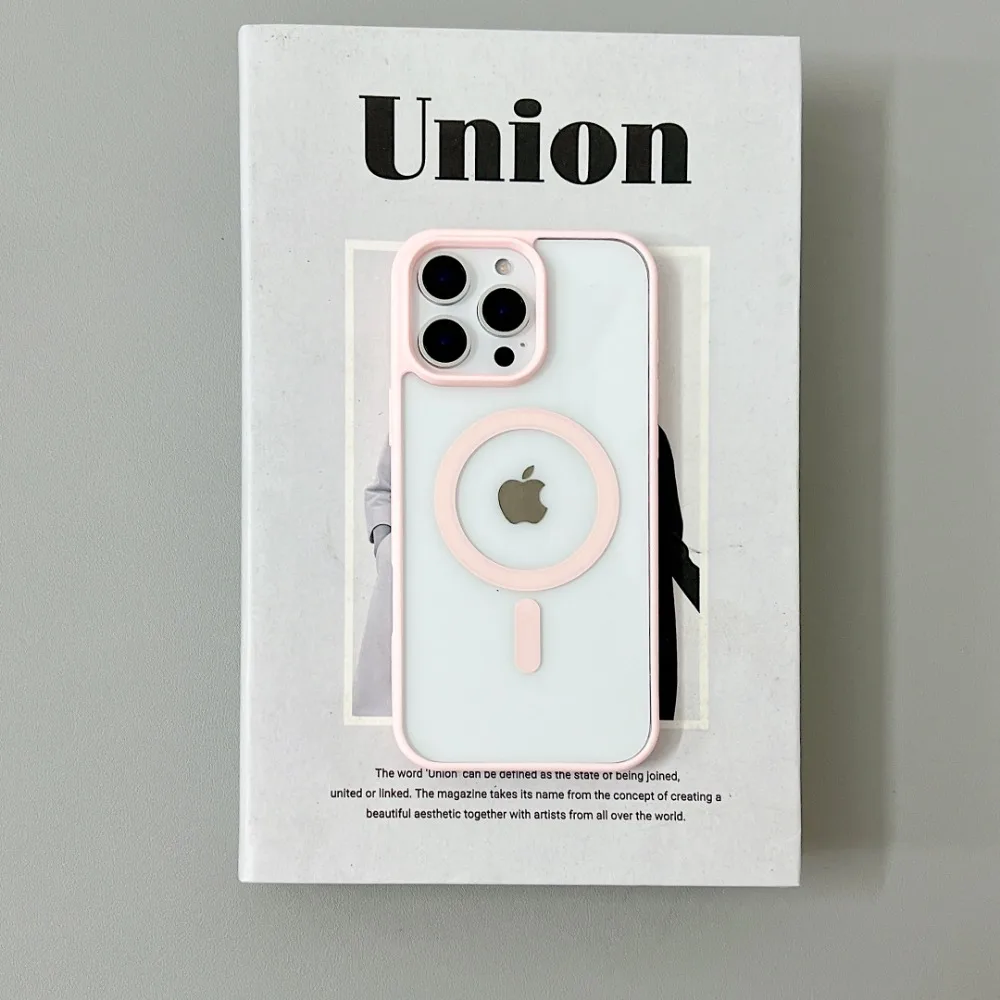 Luxury Transparent Magnetic Protective Phone Case with Clear Cover