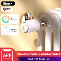SONOFF TRVZB Thermostatic Radiator Valve Smart TRV Zigbee Thermostat Actuator Temperature Heater Control Support Alexa ZHA 2mqtt