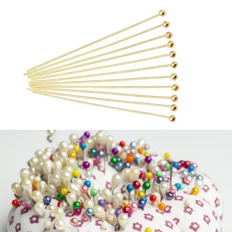 200 Stcs Head Pins Metallkugel Kopfstifte Schmuckstifte Straight Pins Y08E – Detail 1