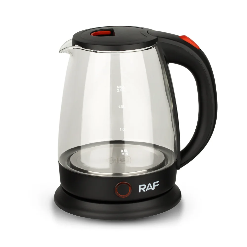 Electric Kettle Glass Hot Water Boiler with LED Indicator Tea Heater Fast  Heating Auto Shut Off and Boil Dry Protection (2L) - AliExpress
