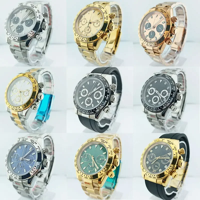 

41mm Watch Sapphire Glass Dial 316L Stainless Steel Case Watch Mechanical Movement Chronograph Watch AAA Wristwatch