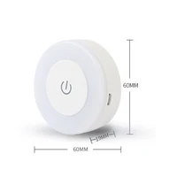Energy Saving Led Touch Sensor Night Lights USB Rechargeable Magnetic Wall Light Room Aisle Bedroom Round Portable Night Lamp 2