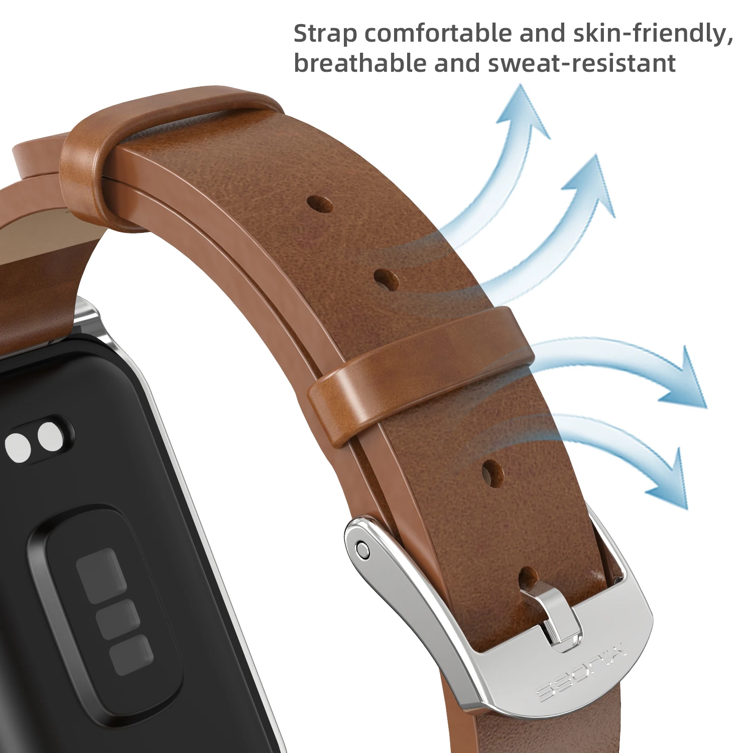 Amazfit Band 7 손목 밴드용 가죽 스트랩 소프트 워치 밴드 Amazfit 7 밴드 Correa 시계 밴드용 교체 팔찌