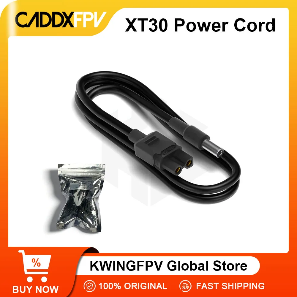 Кабель питания для очков CADDX FPV, кабель питания 120 см, XT30, гнездо DC5521, кабель питания для очков Walksnail X, очков L и очков Ascent