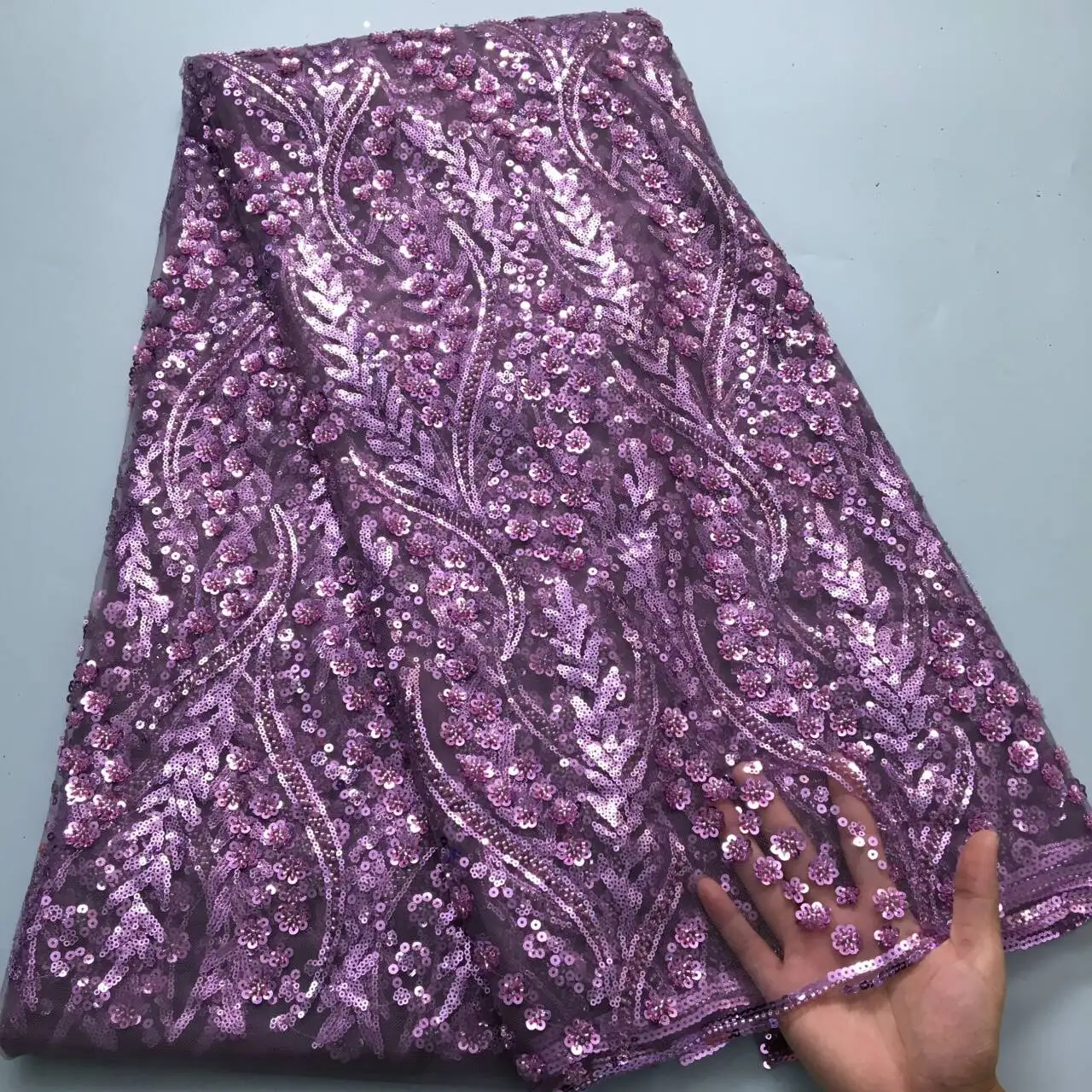 SJD LACE French Mesh Bridal Lace Fabric Beads African Sequins Lace 2025 Hot Sale Nigerian Beads For Women Wedding Dress Sew 3803 SJD LACE French Mesh Bridal Lace Fabric Beads African Sequins Lace 2025 Hot Sale Nigerian Beads For Women Wedding Dress Sew 3803