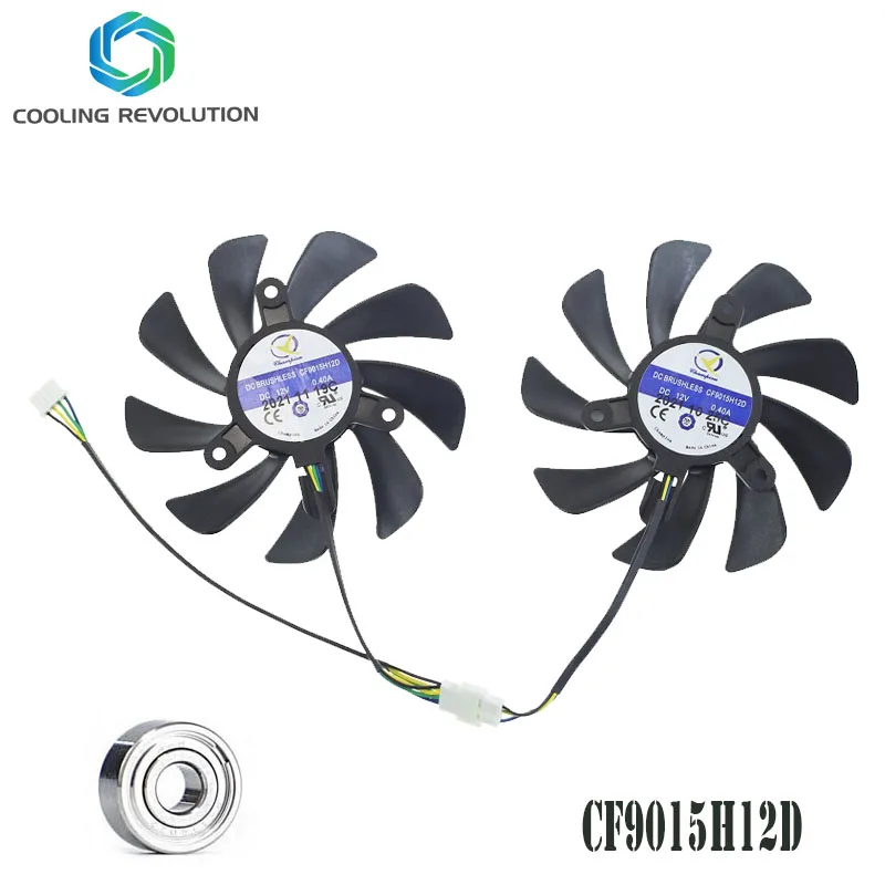 Substituição Placa Gráfica Fan para Lenovo Video Card Ventilador de Refrigeração Cf9015h12d 12v 4-pin Ball Rtx2060 Rtx 2070 87 Milímetros - Imagem 2