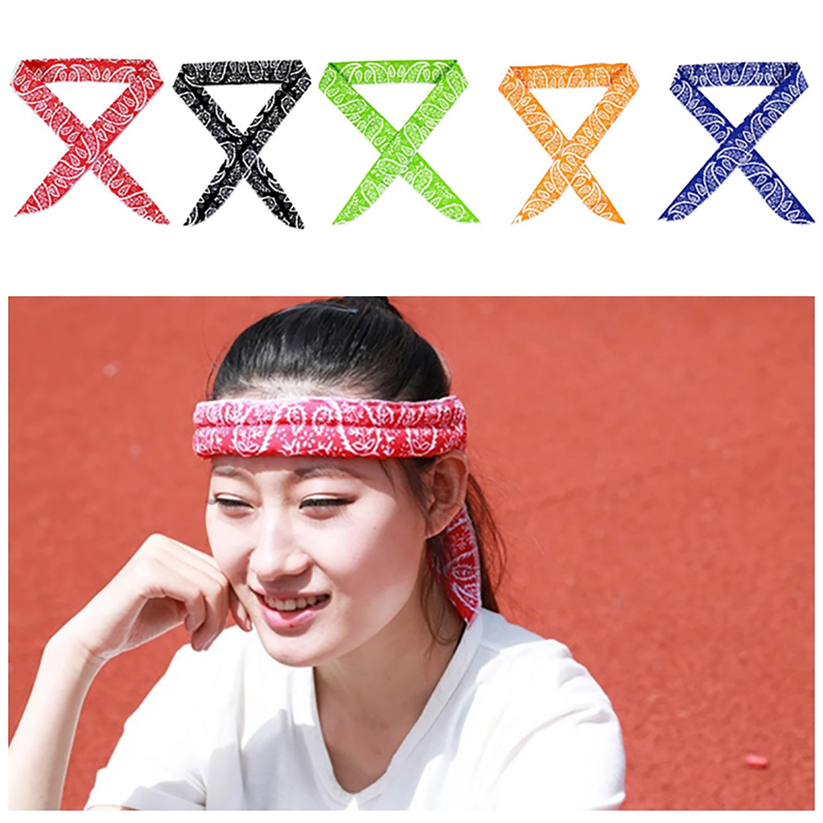 Polyester Reusable Ice Scarf Cooling Towel for Yoga Workout Summer