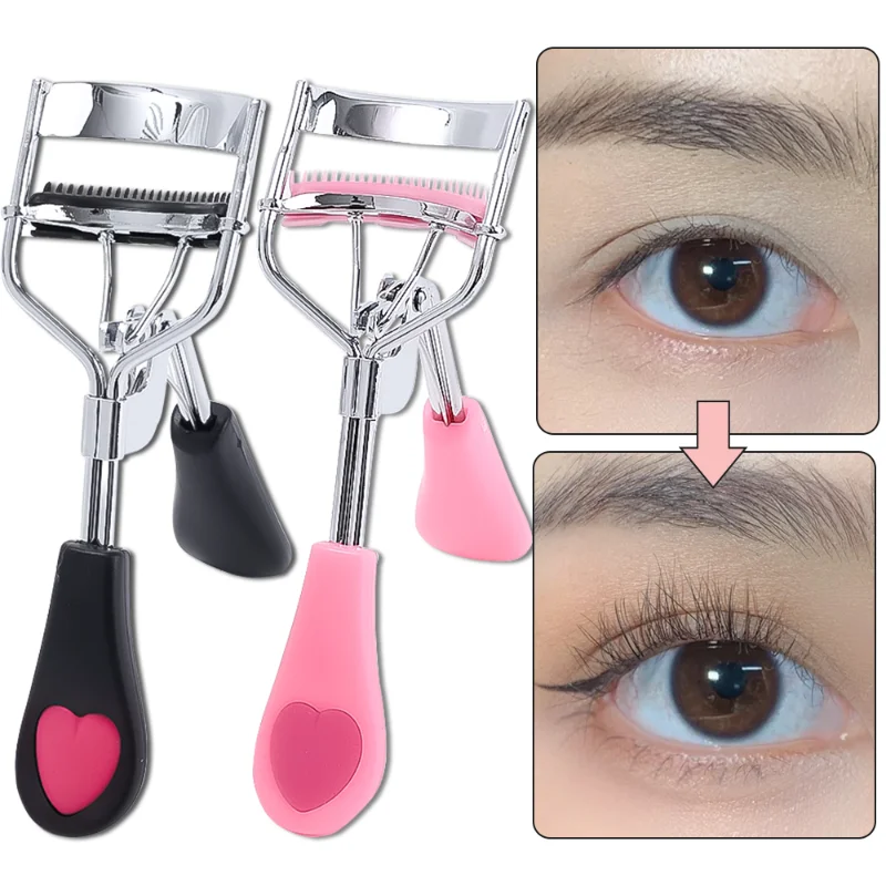 

Woman Eyelash Curler With Comb Eyelash Lift Curling Makeup Tools Professional Portable Not Hurting Eyelashes Fits All Eye Shapes