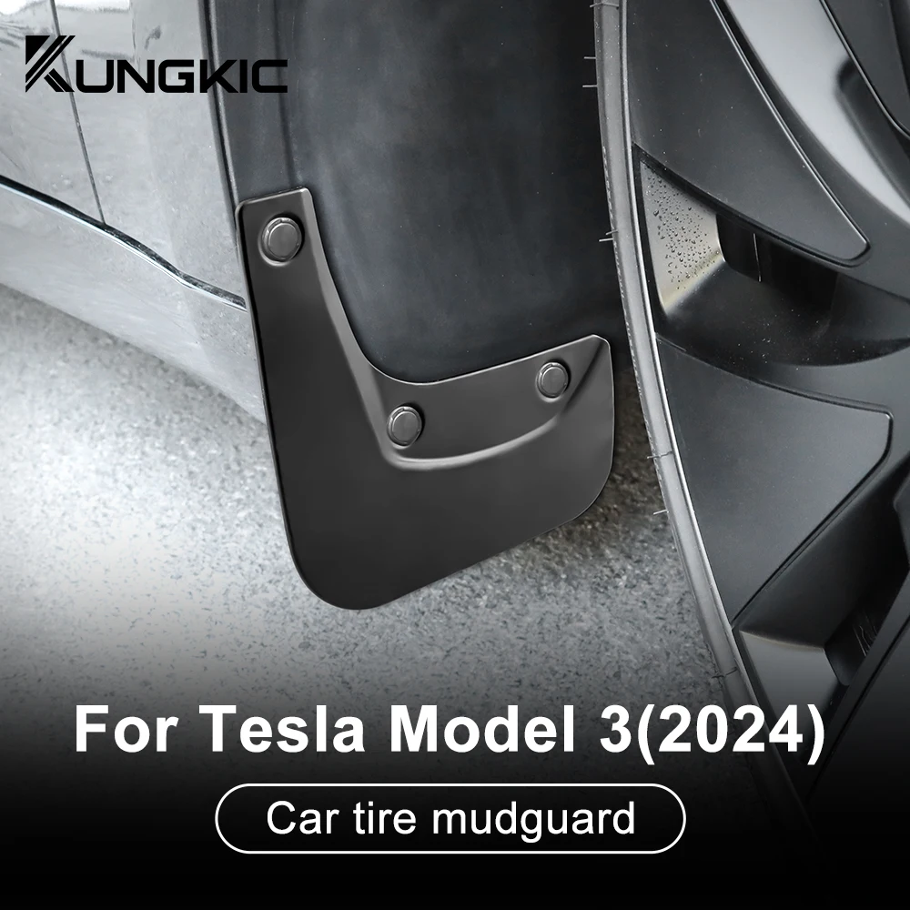 forTeslaModel32024HighlandTPEFrontRearMudflapsMudFlaps