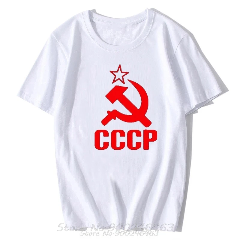 Neue Baumwolle CCCP Brief Muster männer T-shirt Mode Kurzarm Oansatz Top männer Top Übergroßen Tees Männer Kleidung – Detail 7