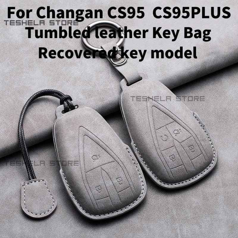 Для Changan CS95 CS95PLUS 2023 автомобильные ключи, флэш-ключи, защитный чехол с полным покрытием, металлическая пряжка, кожаные аксессуары