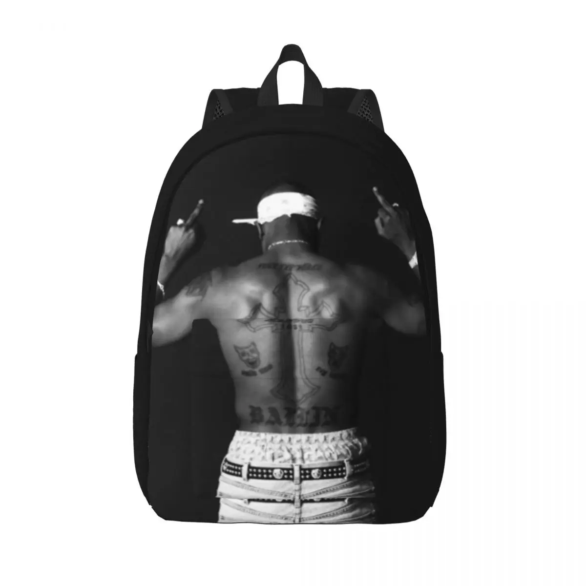 

Повседневный прочный рюкзак 2pac с татуировкой для студентов, пеших прогулок, путешествий, рапера, рюкзак Tupac для мужчин и женщин, холщовые сумки для колледжа
