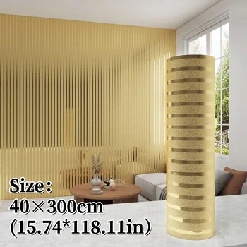 แผ่นผนังพีวีซีแบบลอกและติดสำหรับการปรับปรุงห้องนอน/ห้องนั่งเล่น กันน้ำ โฟมเมทัลลิก วอลเปเปอร์แบบมีกาวในตัว ตกแต่งบ้าน 8