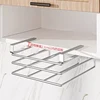 Under Cabinet Cutting Board Organizer Holder Kitchen Hanging Chopping Board Pot Lid Kitchenware Storage Rack Stainless Steel 4