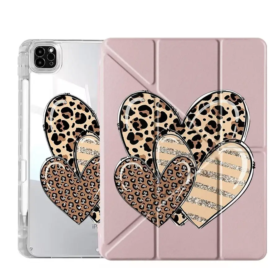 Y-Fold Hearts Tablet Case with Adjustable Holder