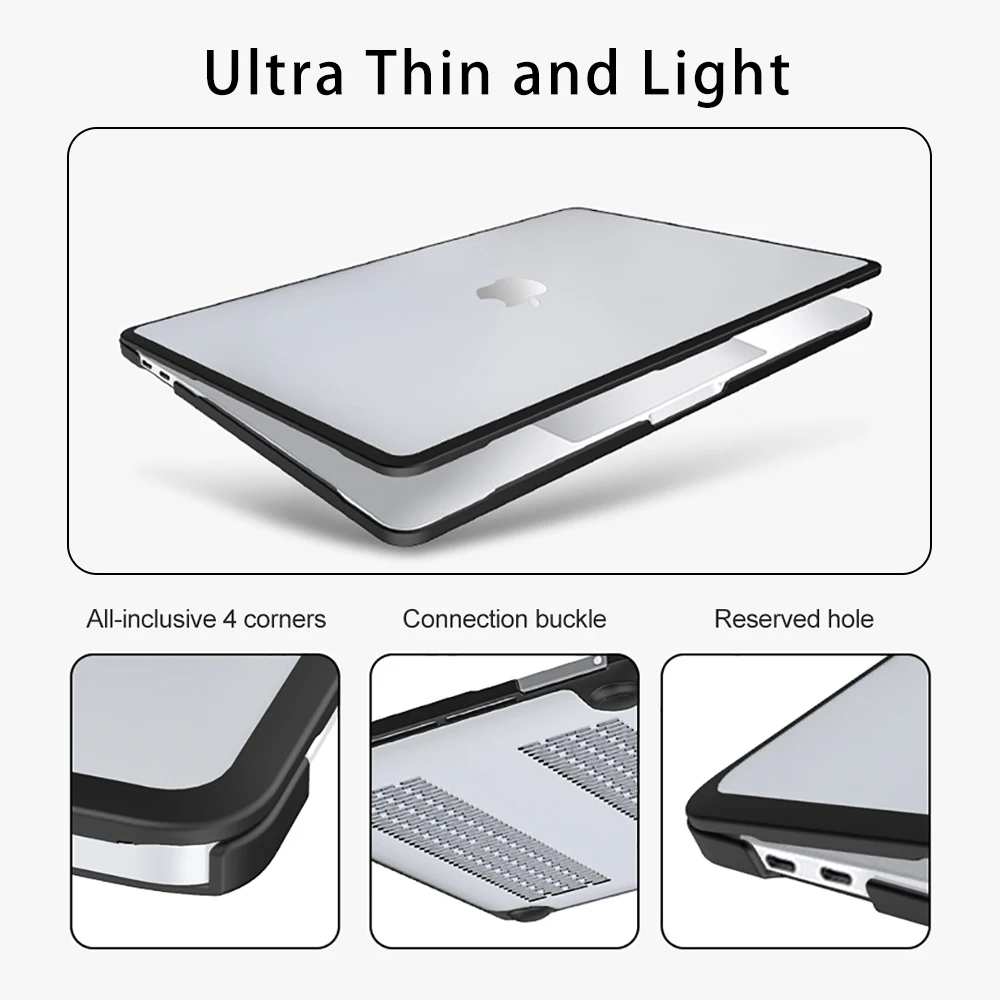 Capa Macia para Laptop para Macbook Pro Capa para Macbook Pro 14 Funda m2 2023 Pro 13 Air 15 A2337 A2338 A2289 Capa Mais Recente - Imagem 6