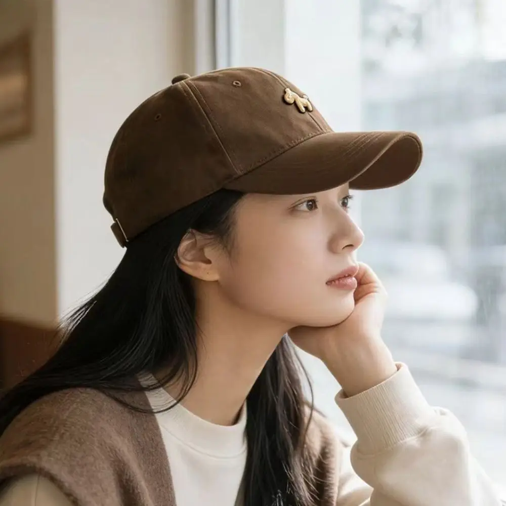 Koreanische Pony-Baseballkappe im koreanischen Stil, großer Kopfumfang, bestickte Schirmmütze, Baumwoll-Sonnenhut für Männer und Frauen – Detail 2