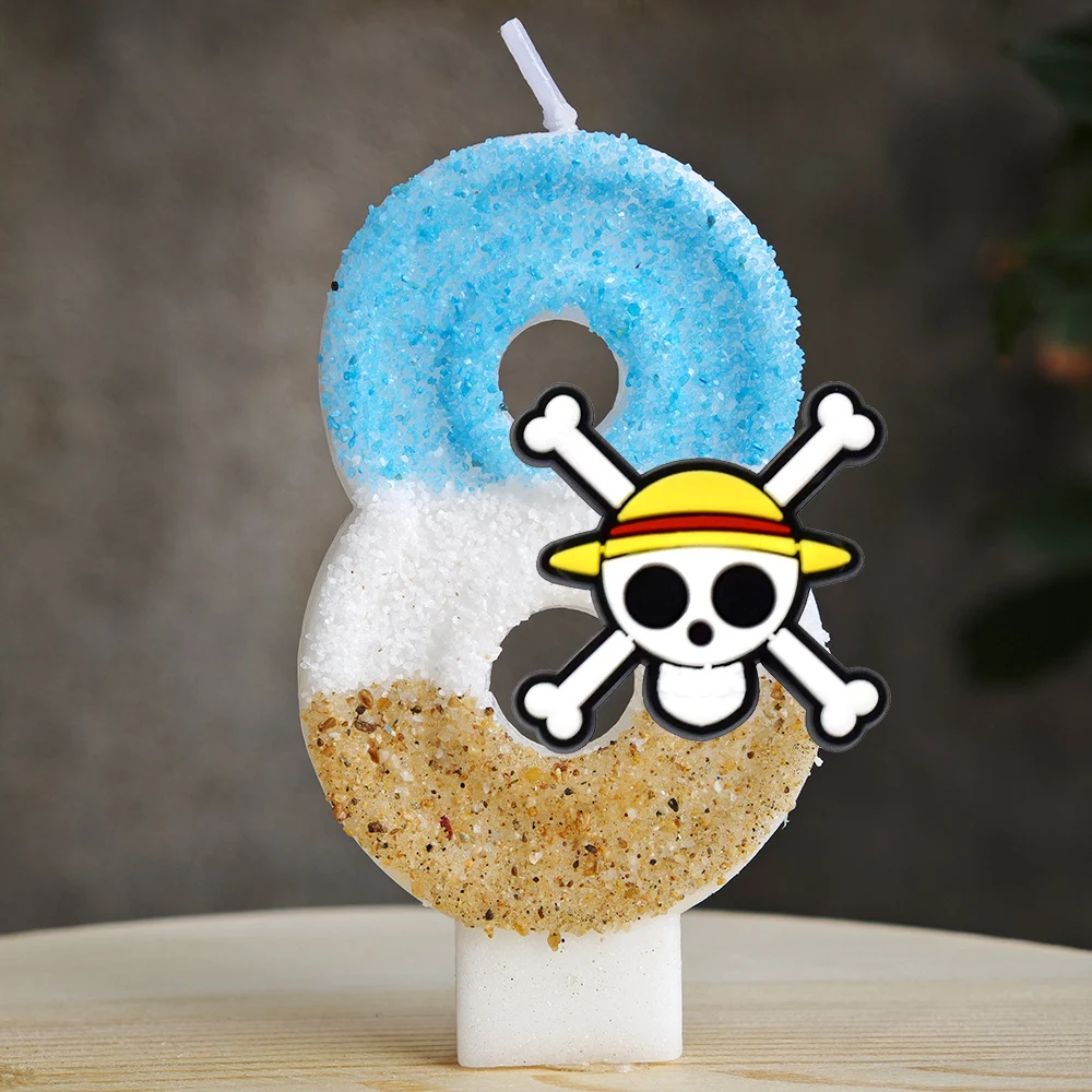 Niedliche One Piece Themen-Luffy-Kerze Nummer 0-9 Geburtstagstortenkerzen Dekorationen Geburtstagsparty Tortendekoration Babyparty Geschenk – Detail 40