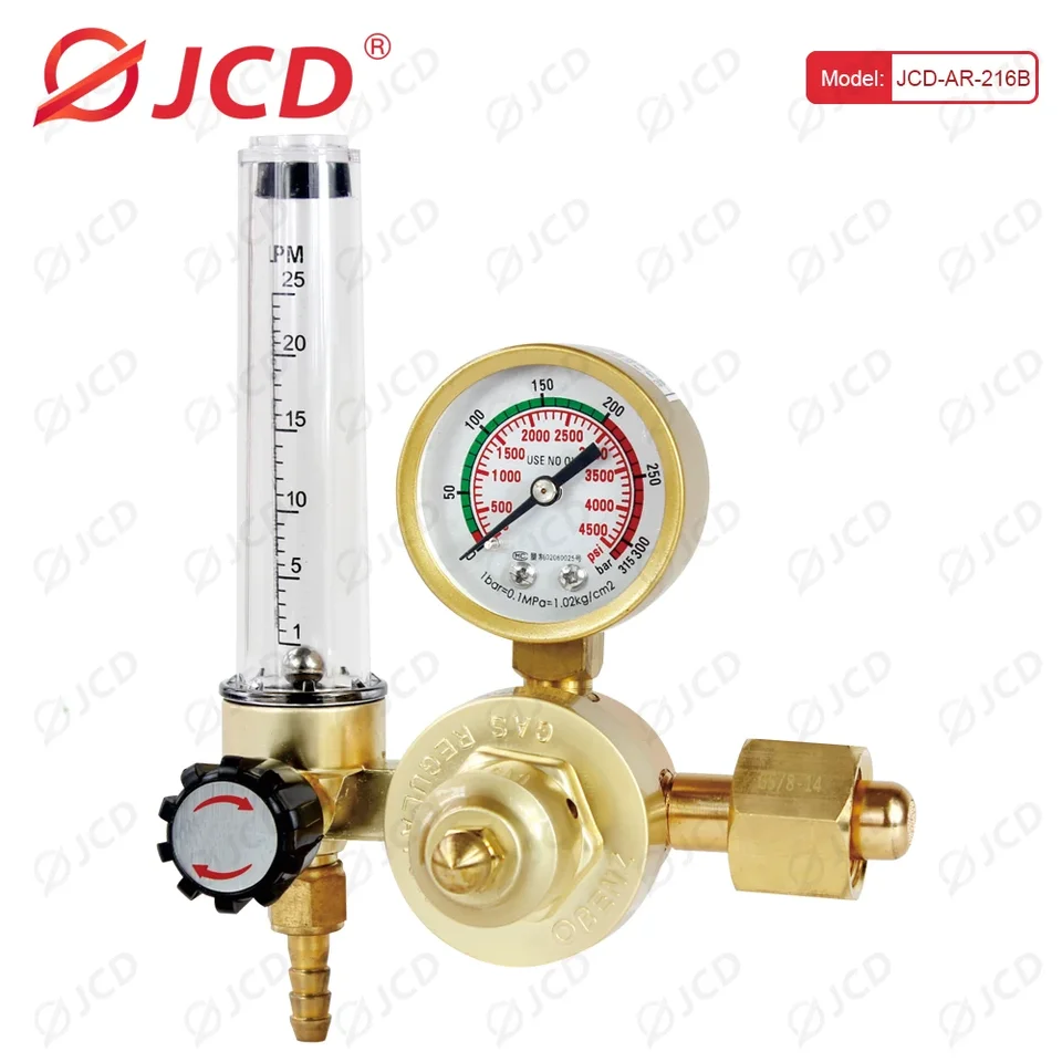 Welding Gas Regulator For Argon - 0-25MPa Flow Meter Pressure Gauge, G5/8 Inlet (Disposable Style) - View #2