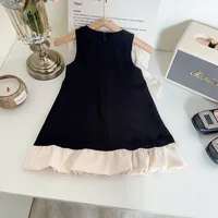 Robe de soleil sans manches pour filles – Robe gilet décontractée de style princesse |   Vêtements de jeu et de fête d'été 2