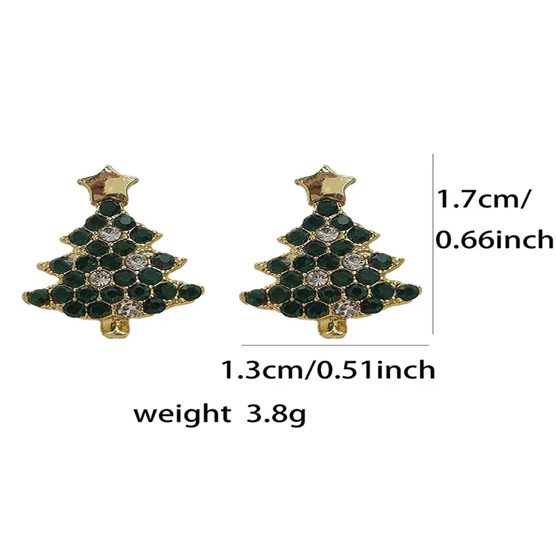 Elegante Schneeflocken-Ohrstecker für Damen Koreanische Mode Weihnachtsbaum Imitationsperle Kristall Zirkon Ohrringe Party-Schmuck – Detail 11