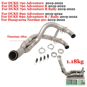 Titanium Alloy Front Link Pipe Motorcycle Exhaust Escape Moto Modify For KTM 790 890 KTM790 KTM890 Adventure R Rally 2019 - 2022