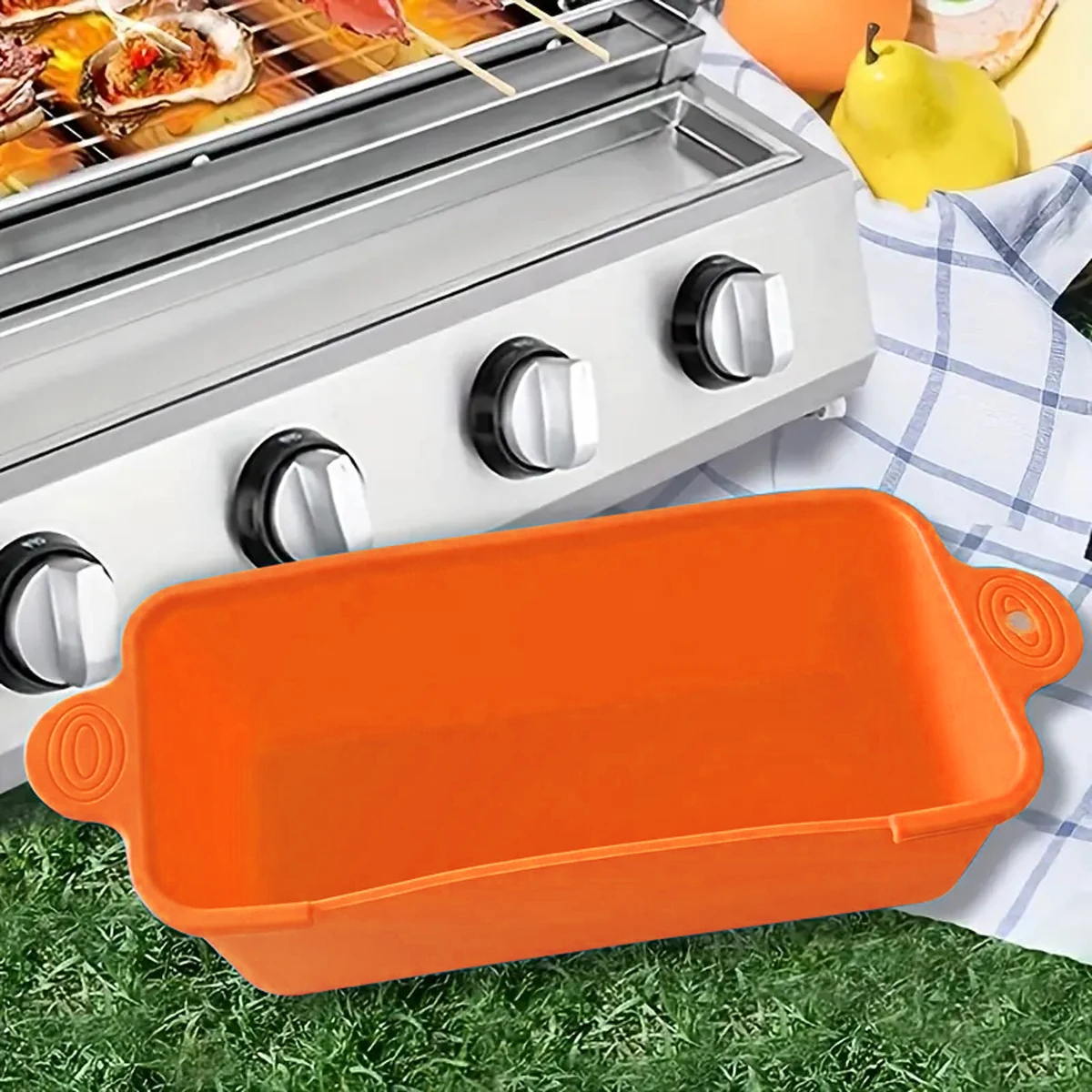 1PC-Silicone oil receptacle for Blackstone foldable grease lined silicone pad