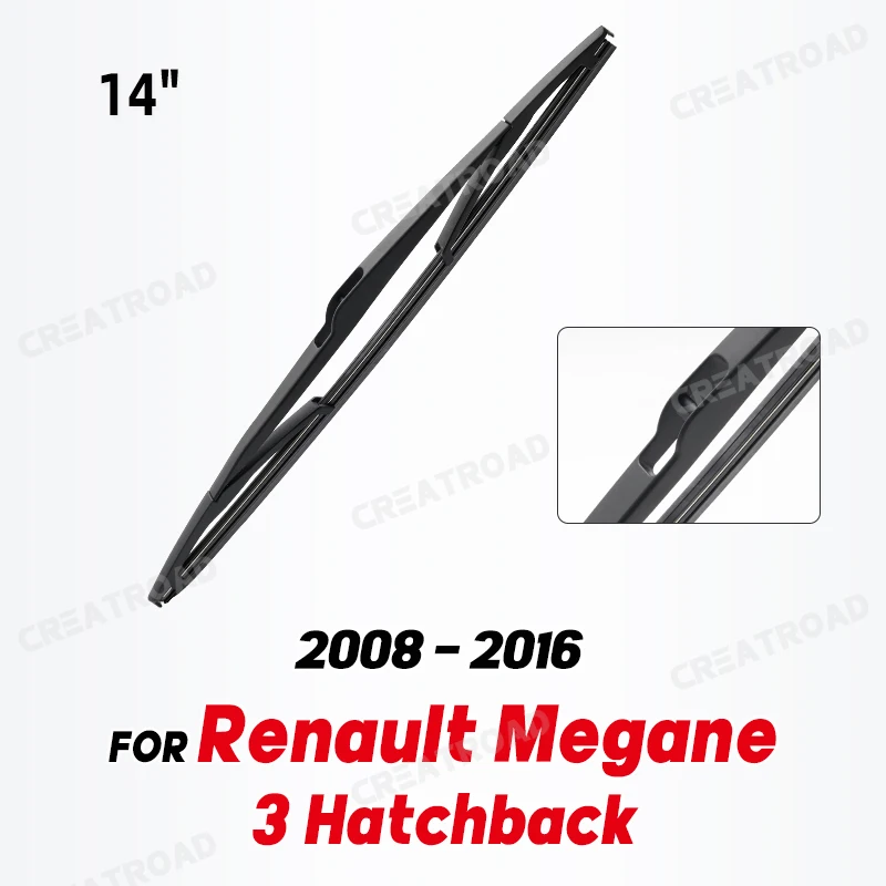 Wiper 14" Rear Wiper Blade For Renault Megane 3 Hatchback Windshield Windscreen Rear Window