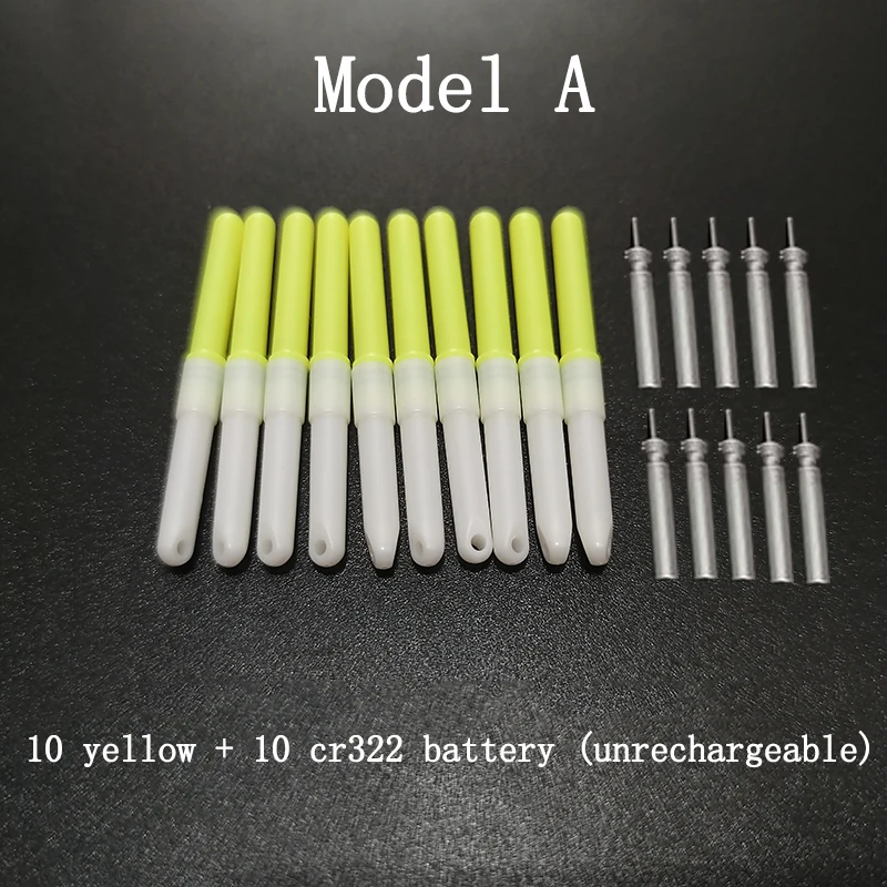 Fishing Light Stick 10pcs with cr322 Battery Starlight Fishing Float Accessory Fishing Glow Stick Fishing Light Stick